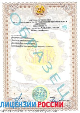 Образец сертификата соответствия (приложение) Курганинск Сертификат ISO 14001